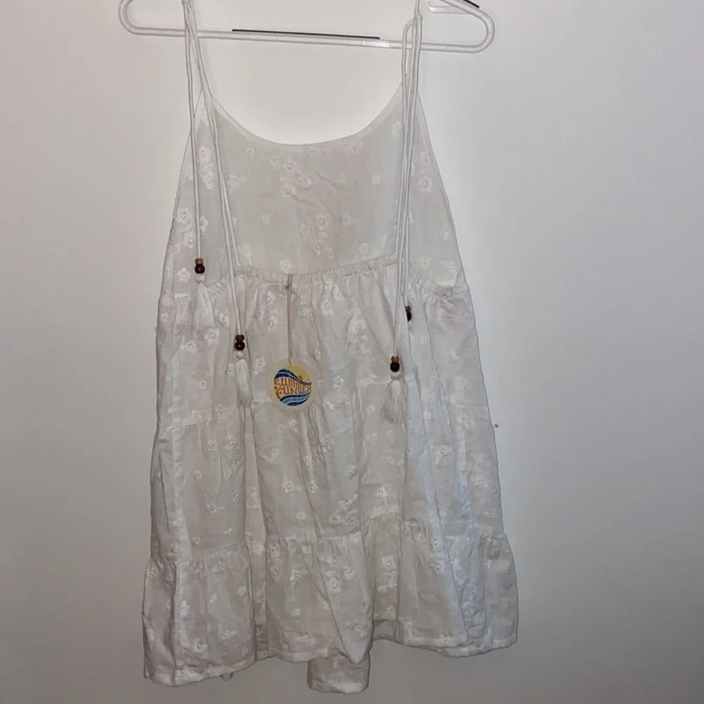 C&C California white tiered dress/coverup, size M, NWT
